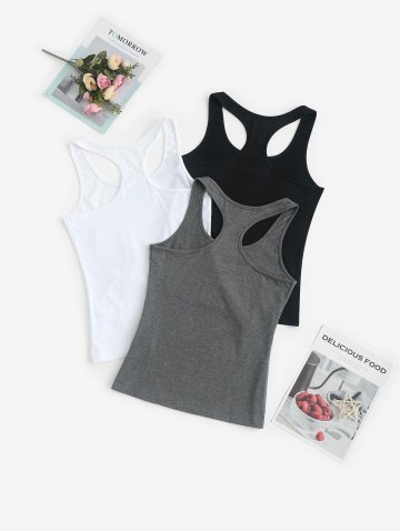 3pcs Racerback Basic Sports Tank Top