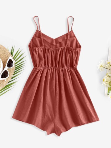 Cami Crochet Insert Wide Leg Romper