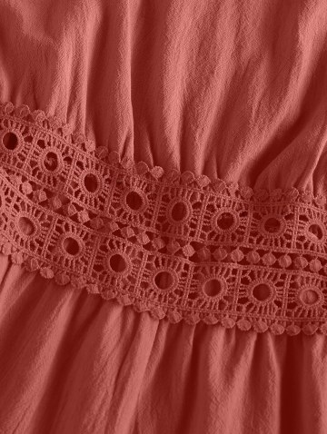 Cami Crochet Insert Wide Leg Romper