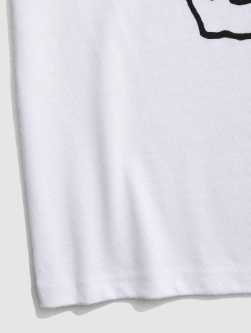 Cartoon Skull Cactus Print T-shirt