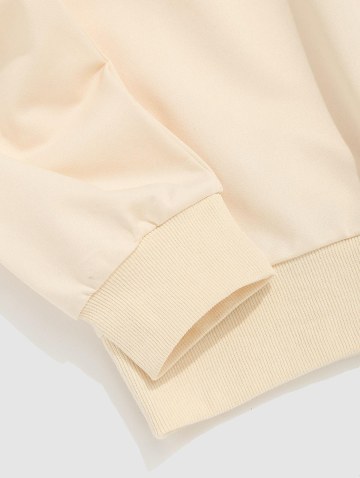 Colorblock Patch Letter Graphic Sweatshirt