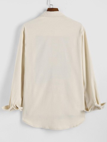 Colorblock Spliced Long Sleeve Shirt