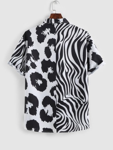 Cow And Zebra Print Pocket Shirt