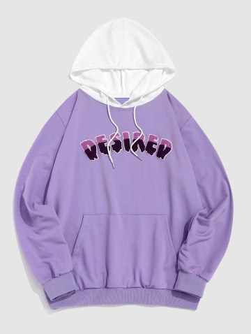 Desired Pattern Colorblock Hoodie