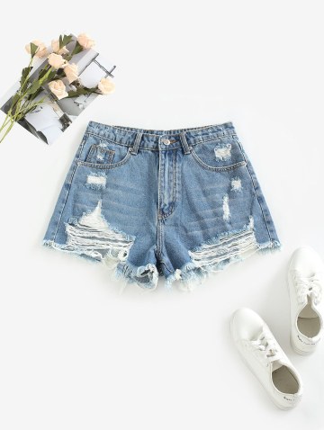 Distressed Jean Shorts