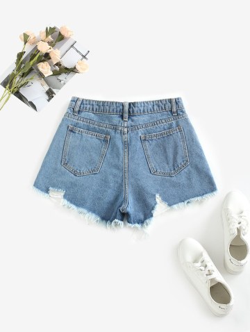 Distressed Jean Shorts