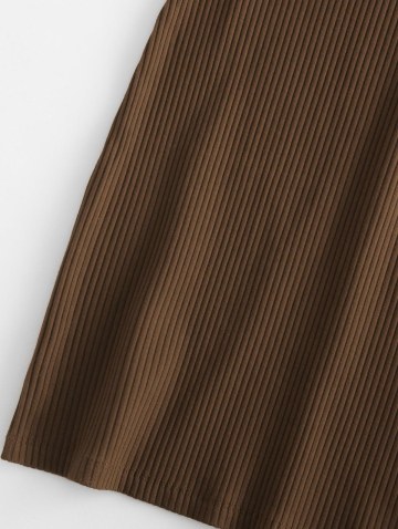 Double V Ribbed Tank Dress