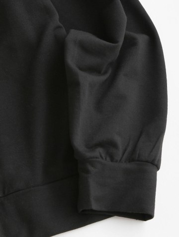 Drawstring Oriental Dragon Print Boyfriend Hoodie