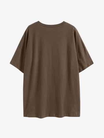 Drop Shoulder Car Graphic Oversized Tunic Tee