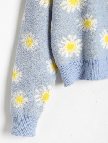 Drop Shoulder Floral Short Cardigan