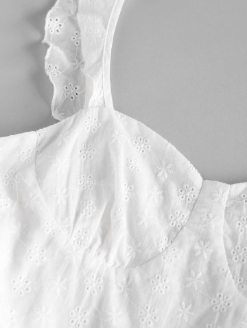 Embroidered Floral Cupped Mini Dress