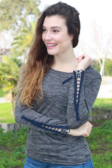 Fashionable Hollow Out Skinny Long Sleeve Hoodie For Women