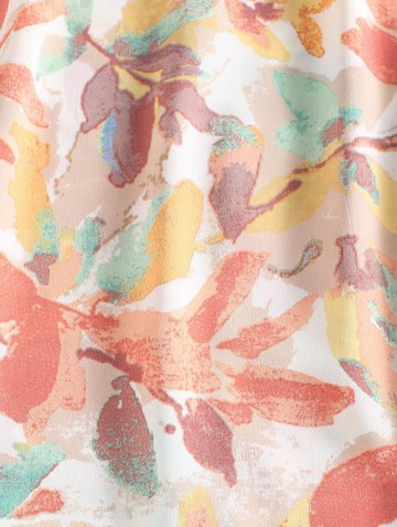 Flower Print Cowl Front Mini Dress