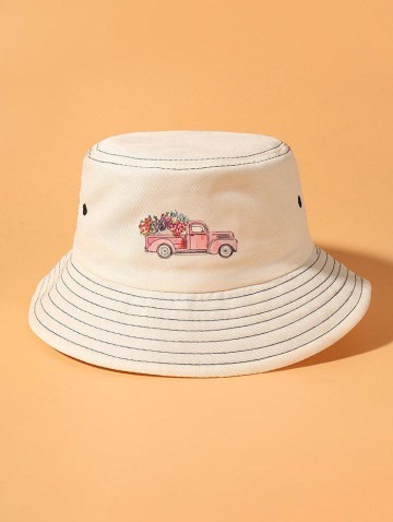 Flower Truck Printing Bucket Hat