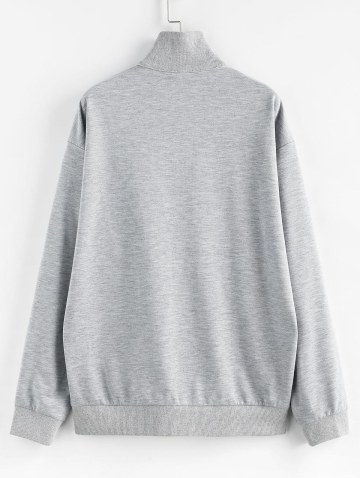 Half Zip California Graphic Pocket Sweatshirt