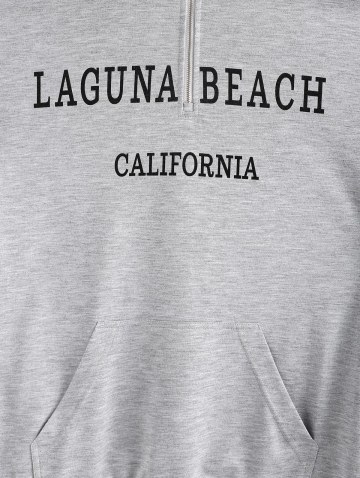 Half Zip California Graphic Pocket Sweatshirt