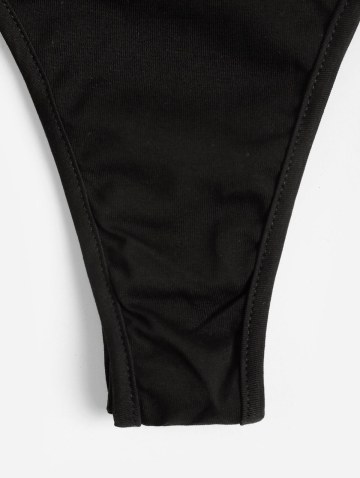 High Cut Poet Sleeve Combo Bodysuit