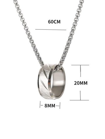 Hip Hop Ring Pendant Necklace