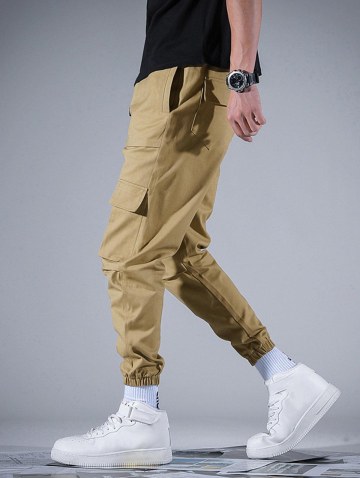Label Design Multi Pockets Jogger Cargo Pants