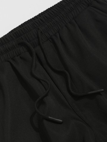 Large Pocket Buckle Design Jogger Cargo Pants