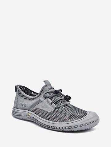 Mesh Hollow Out Breathable Drawstring Shoes