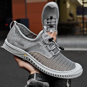 Mesh Hollow Out Breathable Drawstring Shoes