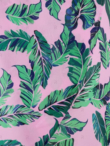 Palm Leaves Print Maxi Wrap Cami Dress