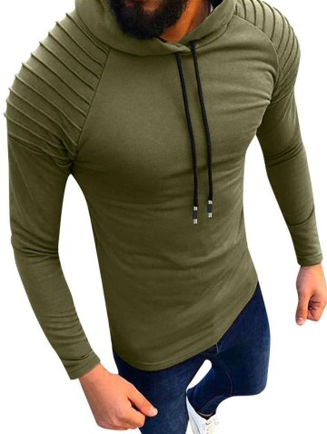 Pintuck Detail Raglan Sleeve Hoodie