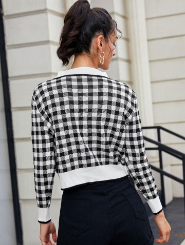 Plaid Collared Sweater