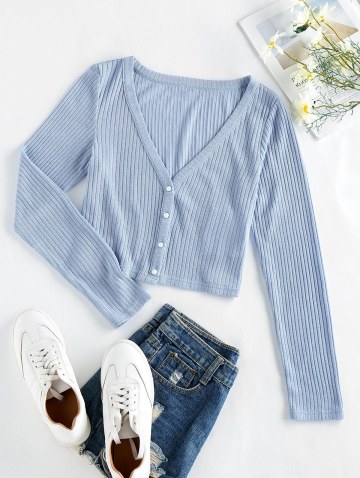 Ribbed Knit Crop Cardigan