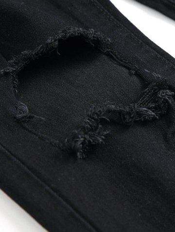 Ripped Casual Zipper Button Jeans