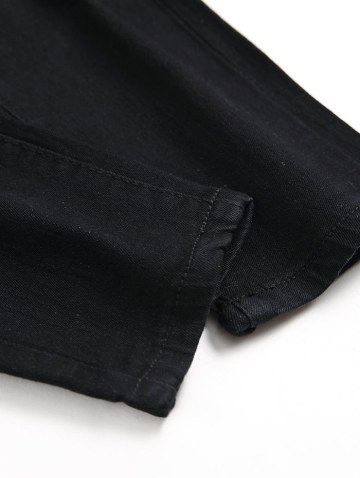 Ripped Casual Zipper Button Jeans