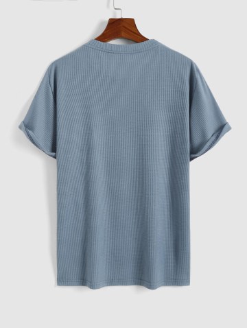 Rose Embroidery Solid Color T-shirt