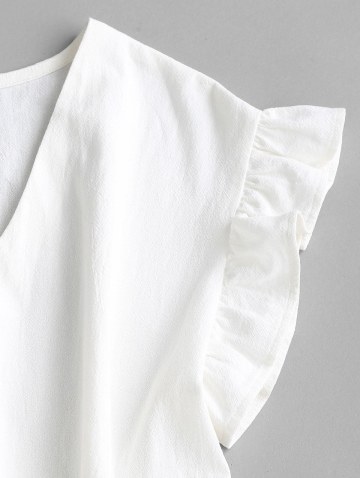 Ruffle Armhole Tiered Mini Dress