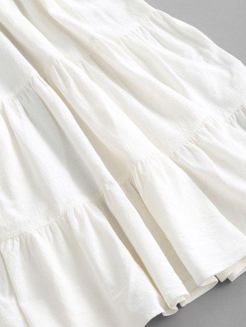 Ruffle Armhole Tiered Mini Dress