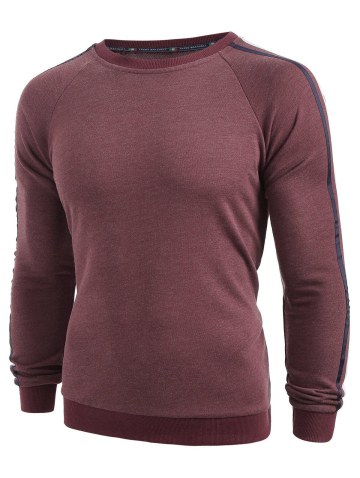 Side Ribbon Patchwork Casual Sweatshirt