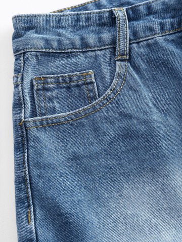 Slit Cut Off Denim Shorts