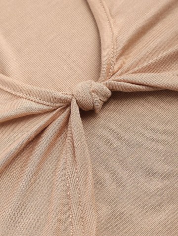 Solid Twisted Knotted Cropped Tee