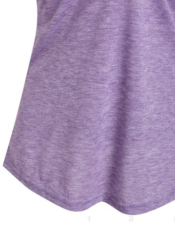 Spaghetti Strap Front Twist Heathered Tank Top