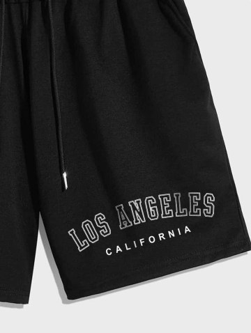 Summer Adventure California Palm Print Tee With Los Angeles Shorts
