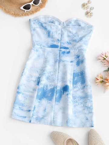 Tie Dye Bustier Tube Dress