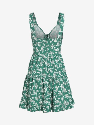 Tiny Flower Printed Flounce Tiered Dress