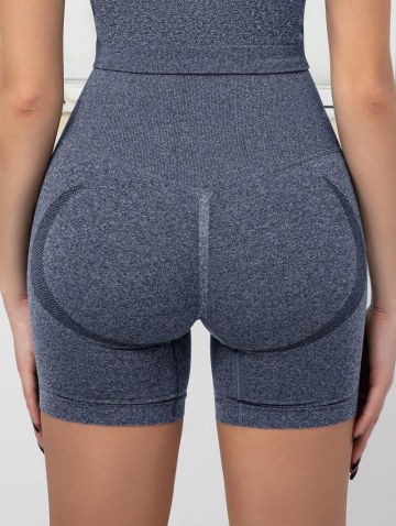 Wideband Waist Scrunch Butt Knitted Sports Yoga Shorts